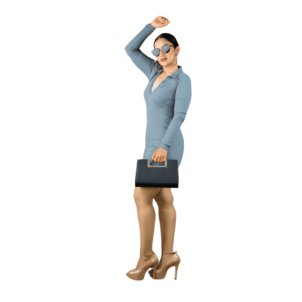 Slate Ribbed Midi Image